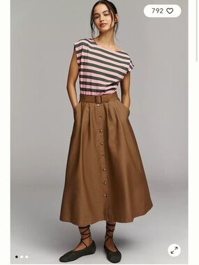 NWOT Anthropologie size M Twofer midi dress